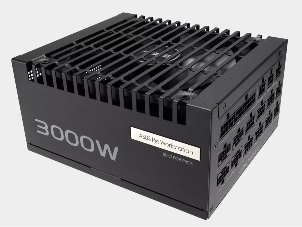 Asus تكشف عن مزود طاقة Pro WS 3000W Platinum بتبريد متطور وضمان 10 سنوات #Computex2025